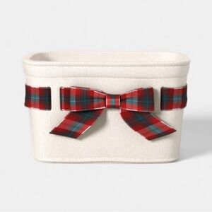 Plaid Bow Basket Red - Threshold™